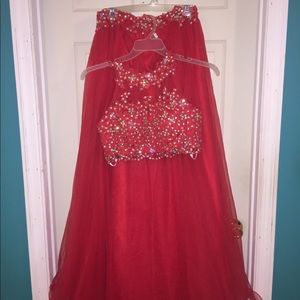 Gorgeous Custom made Apple Red Prom Gown